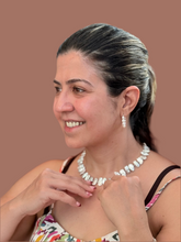 Load image into Gallery viewer, Freshwater Keshi Pearl Silk Strand, Sterling Silver