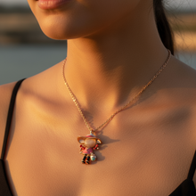 Load image into Gallery viewer, Rose Gold Little Girl Necklace, Sterling Silver