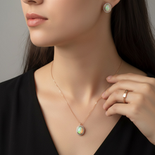 Load image into Gallery viewer, Vintage Style Natural Opal Jewellery Set, Sterling Silver