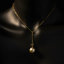 Load image into Gallery viewer, Golden SouthSea Pearl Slider Necklace, 18K Yellow Gold
