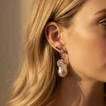 Load image into Gallery viewer, XL Baroque Freshwater Pearl Earrings, Sterling Silver