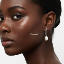 Load image into Gallery viewer, Freshwater Drop Pearl Bridal Earrings, Sterling Silver