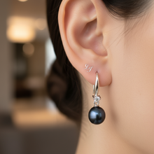 Load image into Gallery viewer, Multi_coloured Freshwater Pearl Hook Earrings, Sterling Silver