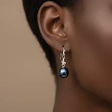 Load image into Gallery viewer, Multi_coloured Freshwater Pearl Hook Earrings, Sterling Silver