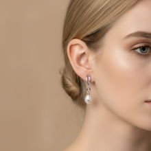 Load image into Gallery viewer, Freshwater Pearl Infinity Stud Earring, Sterling Silver