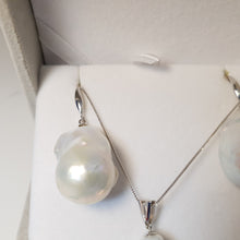Load image into Gallery viewer, Extra large Baroque pearl set, sterling silver