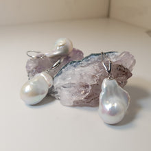 Load image into Gallery viewer, Extra large Baroque pearl set, sterling silver