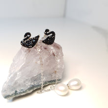 Load image into Gallery viewer, Freshwater Drop Pearl Earrings, sterling silver