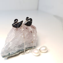 Load image into Gallery viewer, Freshwater Drop Pearl Earrings, sterling silver