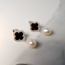 Load image into Gallery viewer, Freshwater drop culured pearl earrings, Sterling Silver