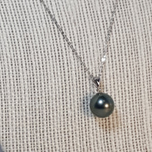 Load image into Gallery viewer, Tahitian Pearl Pendant + Chain, 18K White Gold Chain