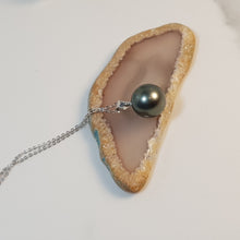 Load image into Gallery viewer, Tahitian Pearl Pendant + Chain, 18K White Gold Chain