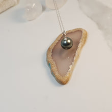 Load image into Gallery viewer, Tahitian Pearl Pendant + Chain, 18K White Gold Chain