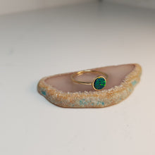 Load image into Gallery viewer, Round Created Opal Ring, Sterling Silver