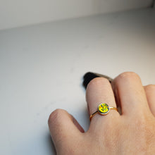 Load image into Gallery viewer, Round Created Opal Ring, Sterling Silver