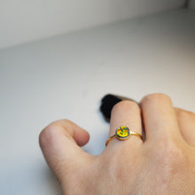 Load image into Gallery viewer, Round Created Opal Ring, Sterling Silver