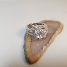 Load image into Gallery viewer, Stacked Engagement Ring, Sterling Silver