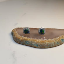 Load image into Gallery viewer, Lab Created Opal Stud Earrings, Sterling Silver