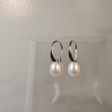 Load image into Gallery viewer, Freshwater Drop Pearl Earrings, Sterling Silver