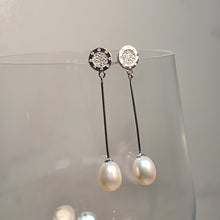Load image into Gallery viewer, Freshwater Drop Pearl Earrings, Sterling silver