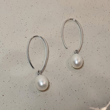 Load image into Gallery viewer, Freshwater Large Drop Pearl Earring, Sterling Silver