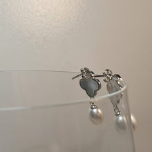 Load image into Gallery viewer, Freshwater Drop Pearl Floral Earring, Sterling Silver