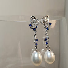 Load image into Gallery viewer, Freshwater Drop Pearl Luxury Earring, Sterling Silver