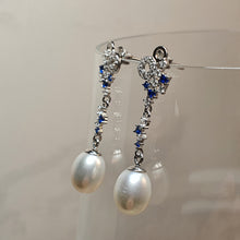 Load image into Gallery viewer, Freshwater Drop Pearl Luxury Earring, Sterling Silver