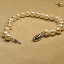 Load image into Gallery viewer, Semi-Round Freshwater Cultured Pearl Bracelet, Sterling Silver