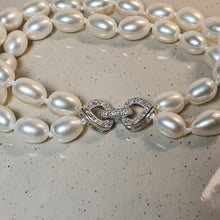 Load image into Gallery viewer, Freshwater Double Strand Pearl Bracelet, Sterling Silver
