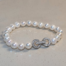 Load image into Gallery viewer, Freshwater Cultured Pearl Bracelet, Sterling Silver