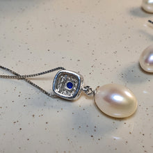 Load image into Gallery viewer, Freshwater Drop Pearl Necklace & Earrings Set, Sterling Silver