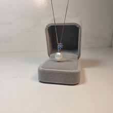 Load image into Gallery viewer, Large Drop Pearl Pendant + Chain, Sterling Silver