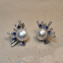 Load image into Gallery viewer, Freshwater Button Pearl Set, Sterling Silver