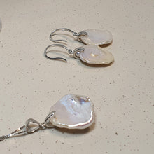 Load image into Gallery viewer, Freshwater keshi Pearl Set, Sterling Silver