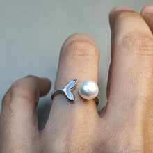 Load image into Gallery viewer, Freshwater Button Pearl Ring, Sterling Silver