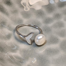 Load image into Gallery viewer, Freshwater Button Pearl Ring, Sterling Silver