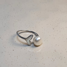 Load image into Gallery viewer, Freshwater Button Pearl Ring, Sterling Silver