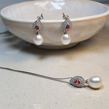Load image into Gallery viewer, Freshwater Drop Pearl Set, Sterling Silver