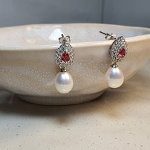 Load image into Gallery viewer, Freshwater Drop Pearl Set, Sterling Silver