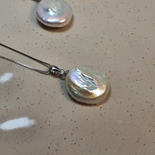 Load image into Gallery viewer, Freshwater Coin Pearl Set, Sterling Silver