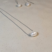 Load image into Gallery viewer, Freshwater Drop Pearl Set, Sterling Silver