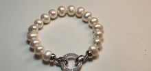 Load image into Gallery viewer, Large Freshwater Pearl Bracelet, Sterling Silver