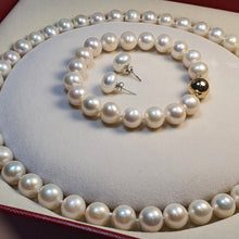 Load image into Gallery viewer, Freshwater cultured Pearl set, 14K Yellow Gold