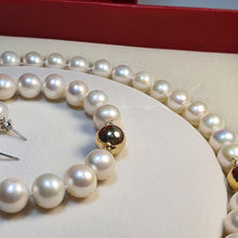Load image into Gallery viewer, Freshwater cultured Pearl set, 14K Yellow Gold