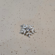 Load image into Gallery viewer, Crystal Ice Flower Pendant, Sterling Silver