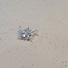 Load image into Gallery viewer, Crystal Ice Flower Pendant, Sterling Silver