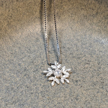 Load image into Gallery viewer, Crystal Ice Flower Pendant, Sterling Silver