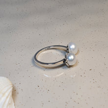 Load image into Gallery viewer, Double Freshwater Pearl, Sterling Silver