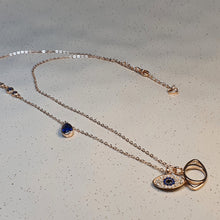 Load image into Gallery viewer, Evil Eye Pendant Necklace,
Sterling Silver